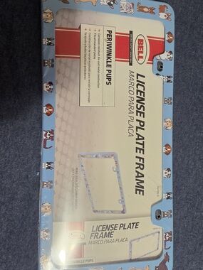 Shopkins Periwinkle Pups Blue License Plate Frame